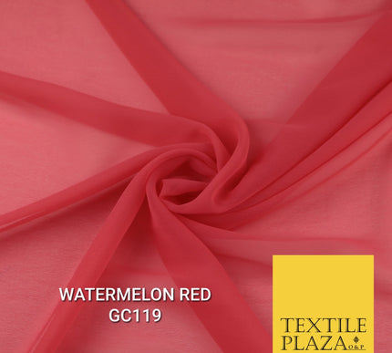 Premium Plain Dyed Georgette Chiffon Sheer Dress Drape Fabric SAMPLE ONLY