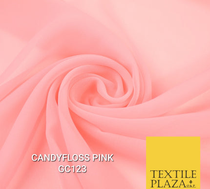 Premium Plain Dyed Georgette Chiffon Sheer Dress Drape Fabric SAMPLE ONLY