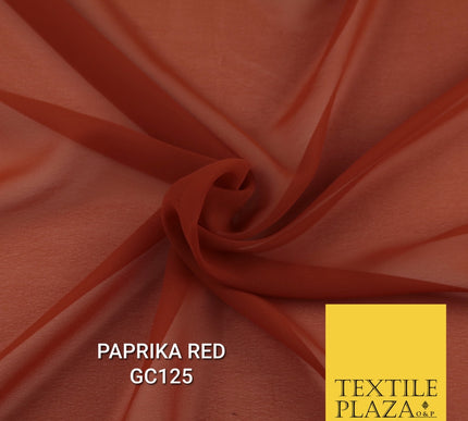 Premium Plain Dyed Georgette Chiffon Sheer Dress Drape Fabric SAMPLE ONLY