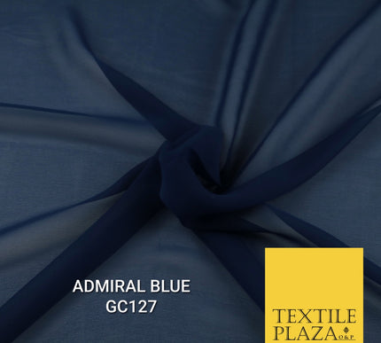 Premium Plain Dyed Georgette Chiffon Sheer Dress Drape Fabric SAMPLE ONLY