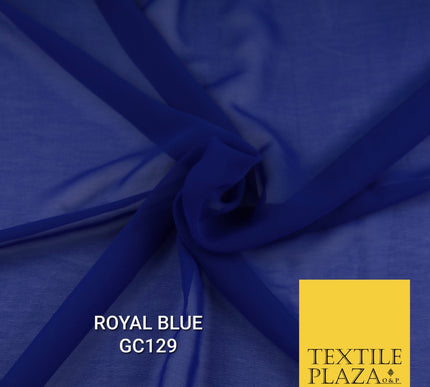 Premium Plain Dyed Georgette Chiffon Sheer Dress Drape Fabric SAMPLE ONLY