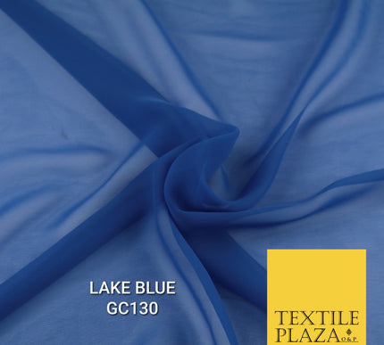Premium Plain Dyed Georgette Chiffon Sheer Dress Drape Fabric SAMPLE ONLY