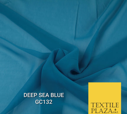Premium Plain Dyed Georgette Chiffon Sheer Dress Drape Fabric SAMPLE ONLY
