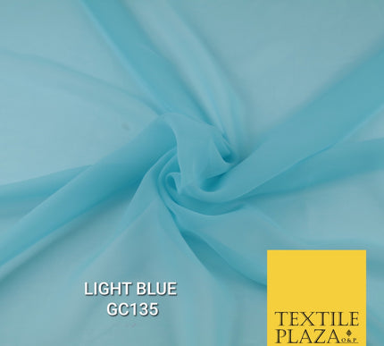 Premium Plain Dyed Georgette Chiffon Sheer Dress Drape Fabric SAMPLE ONLY