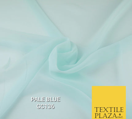 Premium Plain Dyed Georgette Chiffon Sheer Dress Drape Fabric SAMPLE ONLY