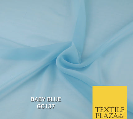Premium Plain Dyed Georgette Chiffon Sheer Dress Drape Fabric SAMPLE ONLY