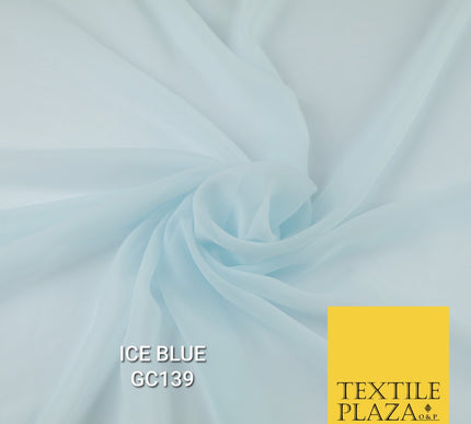 Premium Plain Dyed Georgette Chiffon Sheer Dress Drape Fabric SAMPLE ONLY