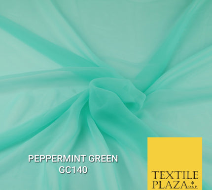 Premium Plain Dyed Georgette Chiffon Sheer Dress Drape Fabric SAMPLE ONLY