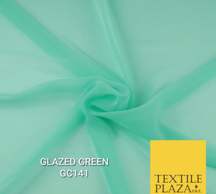 Premium Plain Dyed Georgette Chiffon Sheer Dress Drape Fabric SAMPLE ONLY