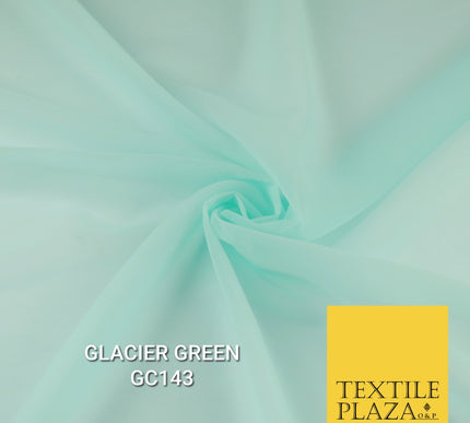 Premium Plain Dyed Georgette Chiffon Sheer Dress Drape Fabric SAMPLE ONLY