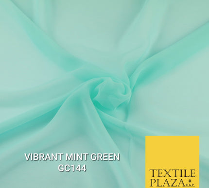Premium Plain Dyed Georgette Chiffon Sheer Dress Drape Fabric SAMPLE ONLY