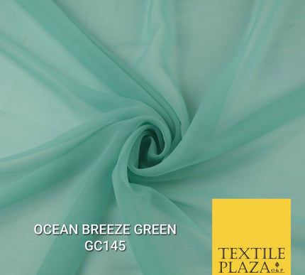 Premium Plain Dyed Georgette Chiffon Sheer Dress Drape Fabric SAMPLE ONLY