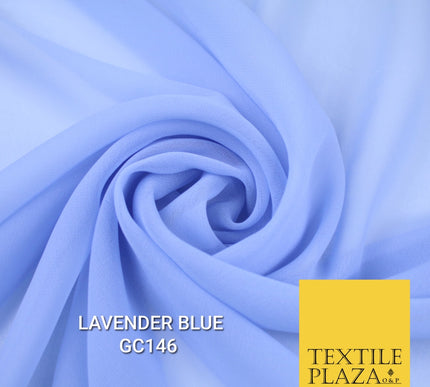 Premium Plain Dyed Georgette Chiffon Sheer Dress Drape Fabric SAMPLE ONLY