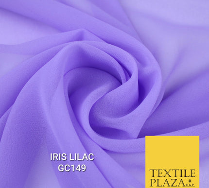 Premium Plain Dyed Georgette Chiffon Sheer Dress Drape Fabric SAMPLE ONLY
