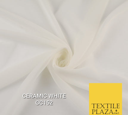 Premium Plain Dyed Georgette Chiffon Sheer Dress Drape Fabric SAMPLE ONLY