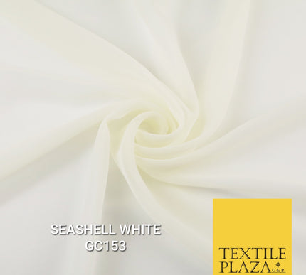 Premium Plain Dyed Georgette Chiffon Sheer Dress Drape Fabric SAMPLE ONLY