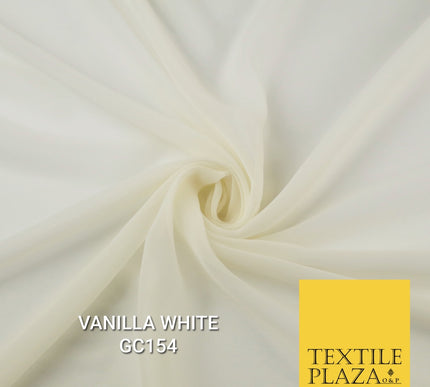 Premium Plain Dyed Georgette Chiffon Sheer Dress Drape Fabric SAMPLE ONLY