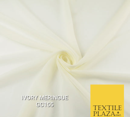 Premium Plain Dyed Georgette Chiffon Sheer Dress Drape Fabric SAMPLE ONLY