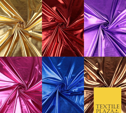 PREMIUM Metallic Lycra Fabric Shiny Mirror Foil Spandex Dancewear 58" Wide
