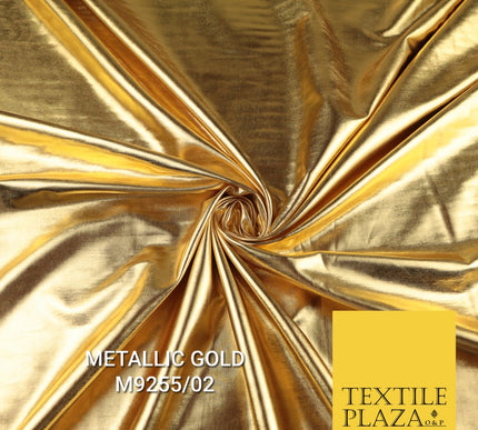 PREMIUM Metallic Lycra Fabric Shiny Mirror Foil Spandex Dancewear 58" Wide