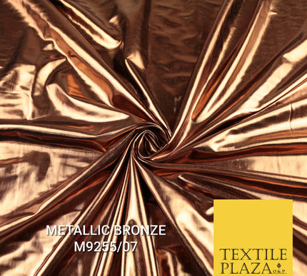 PREMIUM Metallic Lycra Fabric Shiny Mirror Foil Spandex Dancewear 58" Wide