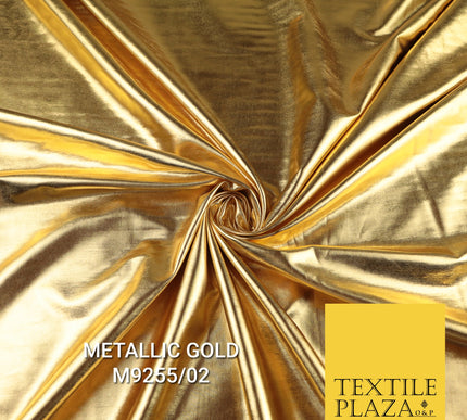 PREMIUM Metallic Lycra Fabric Shiny Mirror Foil Spandex Dancewear 58" Wide