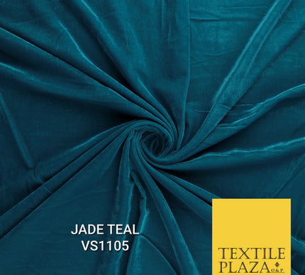 Velvet Velour Micro Non-Stretch Plain Soft Luxury Fabric - 50 Colours  44" Wide