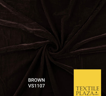 Velvet Velour Micro Non-Stretch Plain Soft Luxury Fabric - 50 Colours  44" Wide