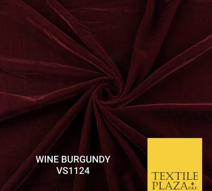 Velvet Velour Micro Non-Stretch Plain Soft Luxury Fabric - 50 Colours  44" Wide