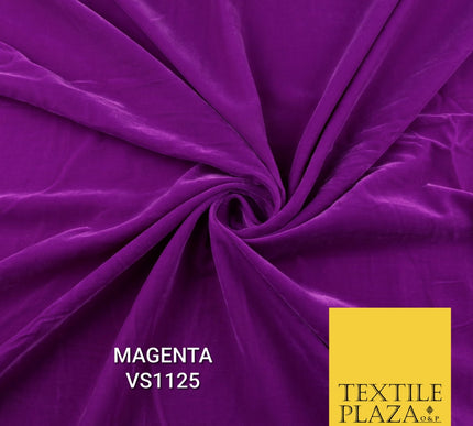 Velvet Velour Micro Non-Stretch Plain Soft Luxury Fabric - 50 Colours  44" Wide