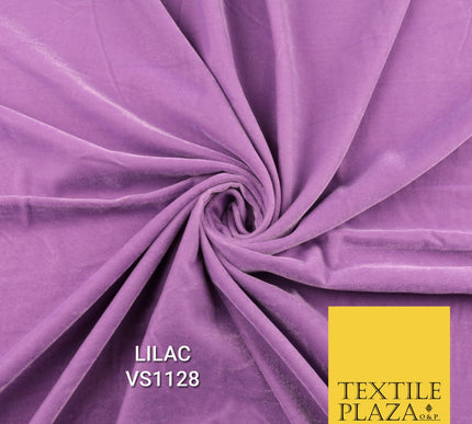 Velvet Velour Micro Non-Stretch Plain Soft Luxury Fabric - 50 Colours  44" Wide