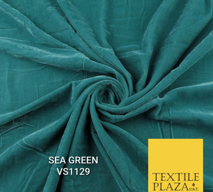 Velvet Velour Micro Non-Stretch Plain Soft Luxury Fabric - 50 Colours  44" Wide