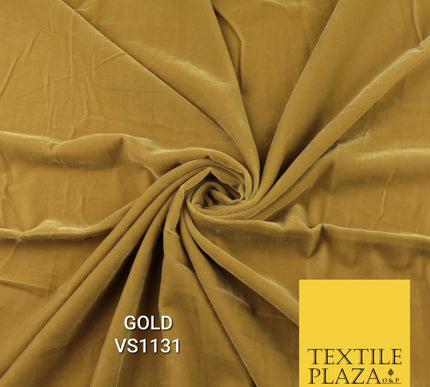 Velvet Velour Micro Non-Stretch Plain Soft Luxury Fabric - 50 Colours  44" Wide