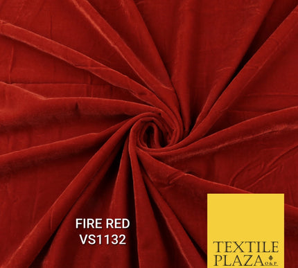 Velvet Velour Micro Non-Stretch Plain Soft Luxury Fabric - 50 Colours  44" Wide