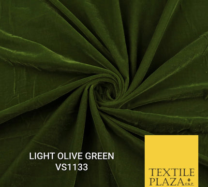 Velvet Velour Micro Non-Stretch Plain Soft Luxury Fabric - 50 Colours  44" Wide