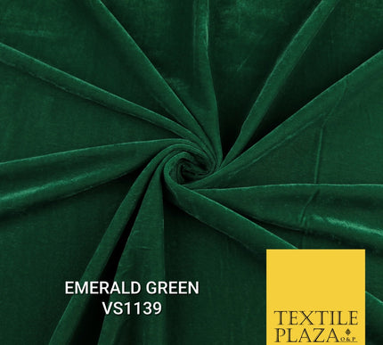 Velvet Velour Micro Non-Stretch Plain Soft Luxury Fabric - 50 Colours  44" Wide
