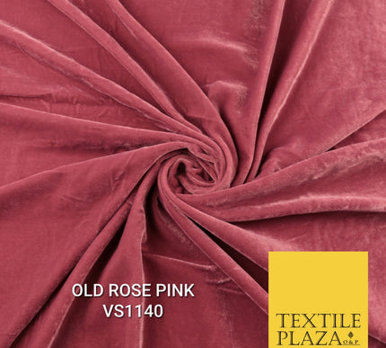 Velvet Velour Micro Non-Stretch Plain Soft Luxury Fabric - 50 Colours  44" Wide