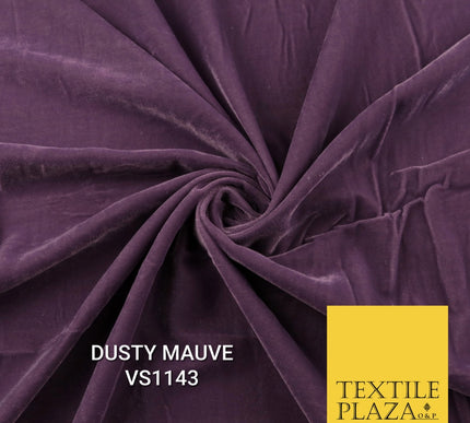 Velvet Velour Micro Non-Stretch Plain Soft Luxury Fabric - 50 Colours  44" Wide