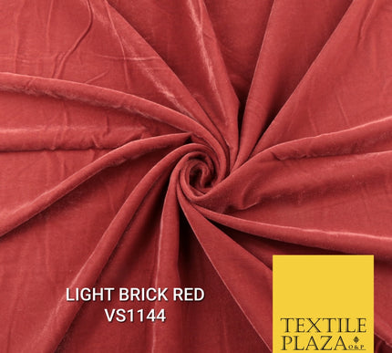 Velvet Velour Micro Non-Stretch Plain Soft Luxury Fabric - 50 Colours  44" Wide