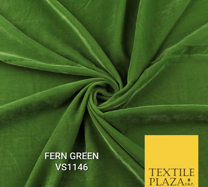 Velvet Velour Micro Non-Stretch Plain Soft Luxury Fabric - 50 Colours  44" Wide