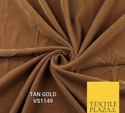 Velvet Velour Micro Non-Stretch Plain Soft Luxury Fabric - 50 Colours  44" Wide