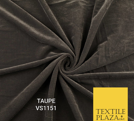 Velvet Velour Micro Non-Stretch Plain Soft Luxury Fabric - 50 Colours  44" Wide