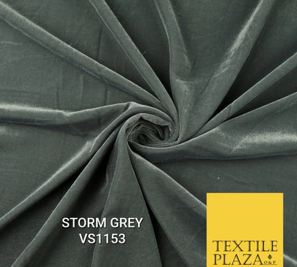 Velvet Velour Micro Non-Stretch Plain Soft Luxury Fabric - 50 Colours  44" Wide