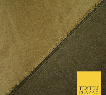 ANTIQUE GOLD SHOT BLACK  Plain Dyed Faux Dupion Raw Silk Polyester Dress Fabric Material 6205