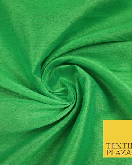 APPLE GREEN  Plain Dyed Faux Dupion Raw Silk 100% Polyester Dress Fabric 44" 6278