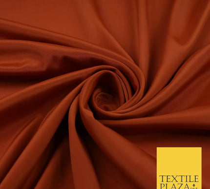 AUTUMNAL ORANGE Plain Dyed Silky French Crepe de Chine Fabric Material Dress 44" 9049