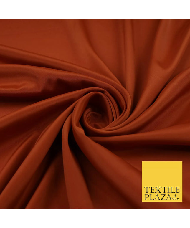 AUTUMNAL ORANGE Plain Dyed Silky French Crepe de Chine Fabric Material Dress 44" 9049