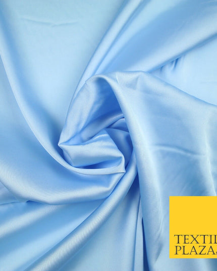 BABY BLUE  Fine Silky Smooth Liquid Sateen Satin Dress Fabric Drape Lining Material 7026