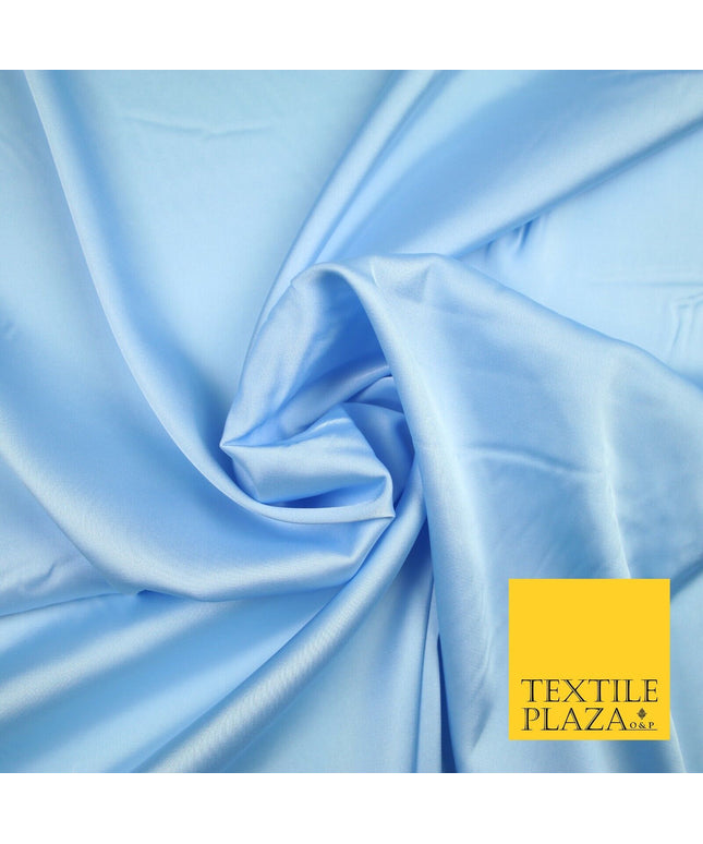 BABY BLUE  Fine Silky Smooth Liquid Sateen Satin Dress Fabric Drape Lining Material 7026