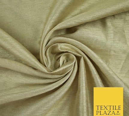 BEIGE  Plain Dyed Faux Dupion Raw Silk 100% Polyester Dress Fabric 44" 6252